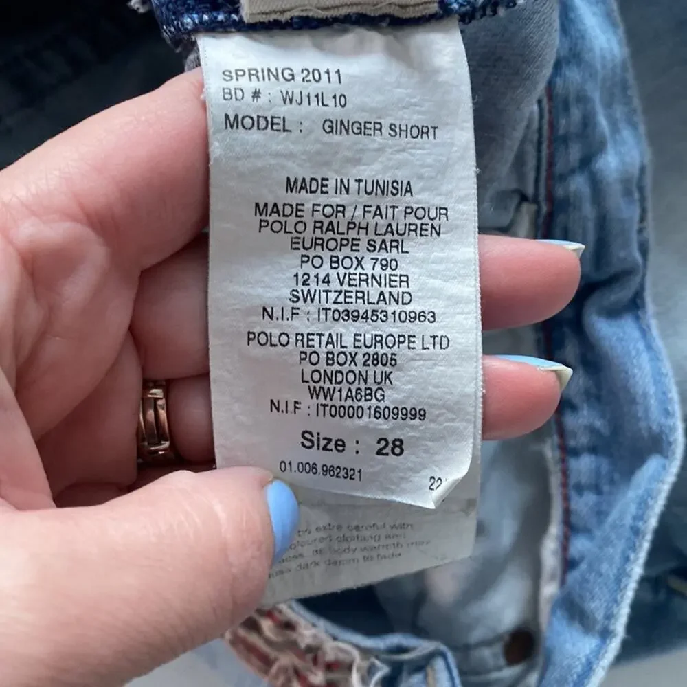Polo Ralph Lauren Ginger Boyfriend Denim Shorts Size 28 - Picture 6 of 8